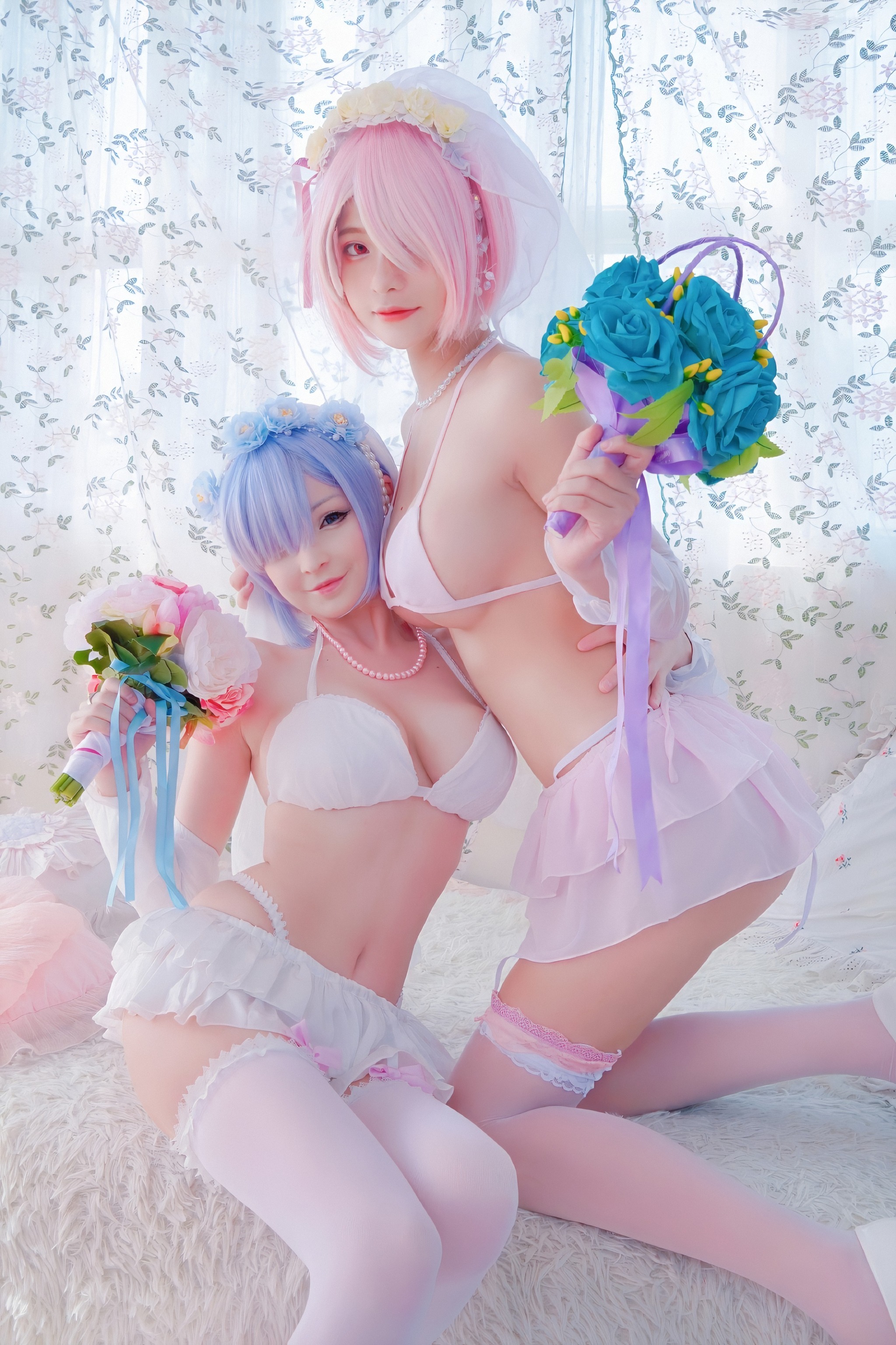图片[1]-Azami – NO.070 Ram Azami x Rem Hidori Bride Lingerie-XikXak
