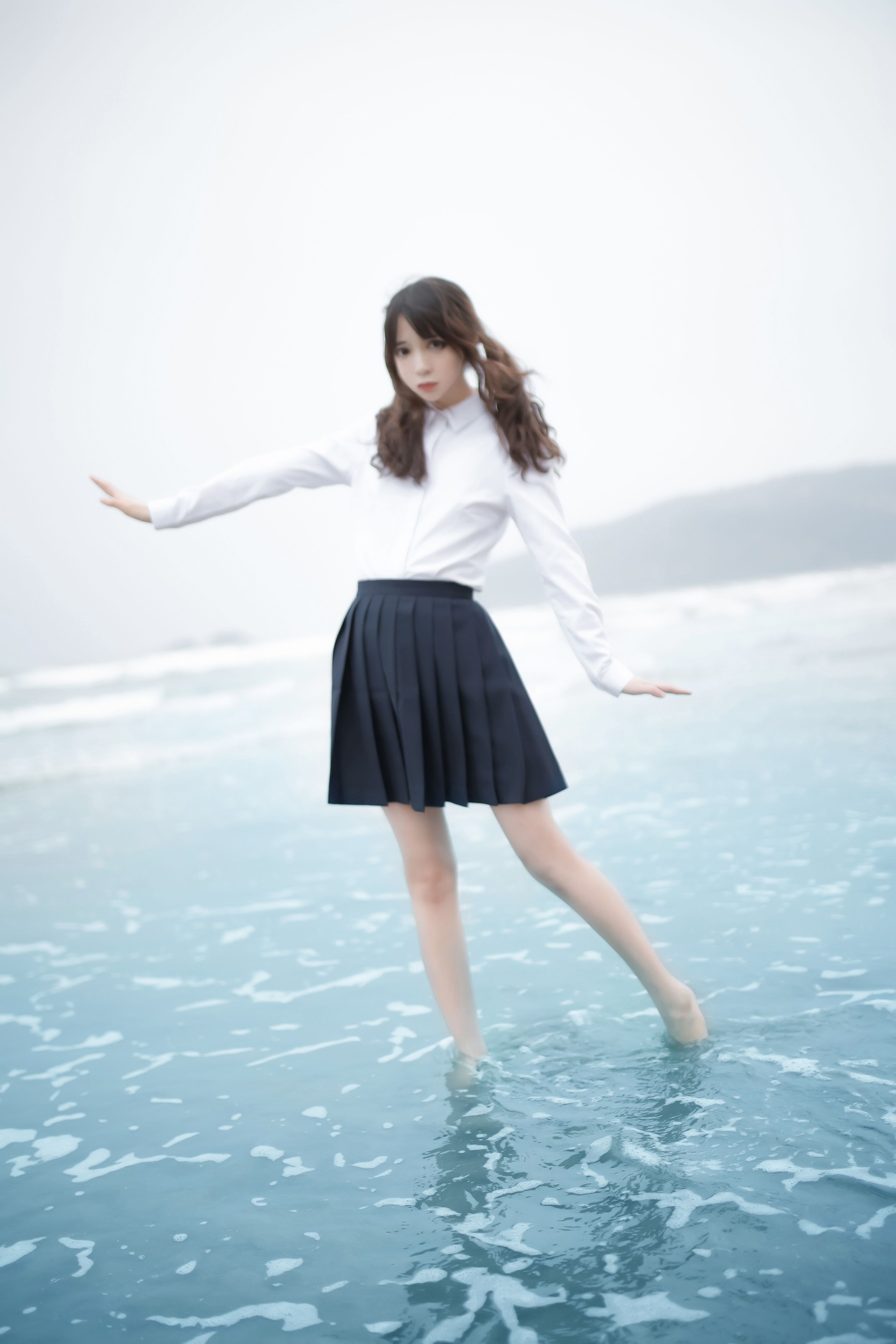 图片[1]-疯猫ss – NO.136 眠海歌-黑色JK制服-XikXak