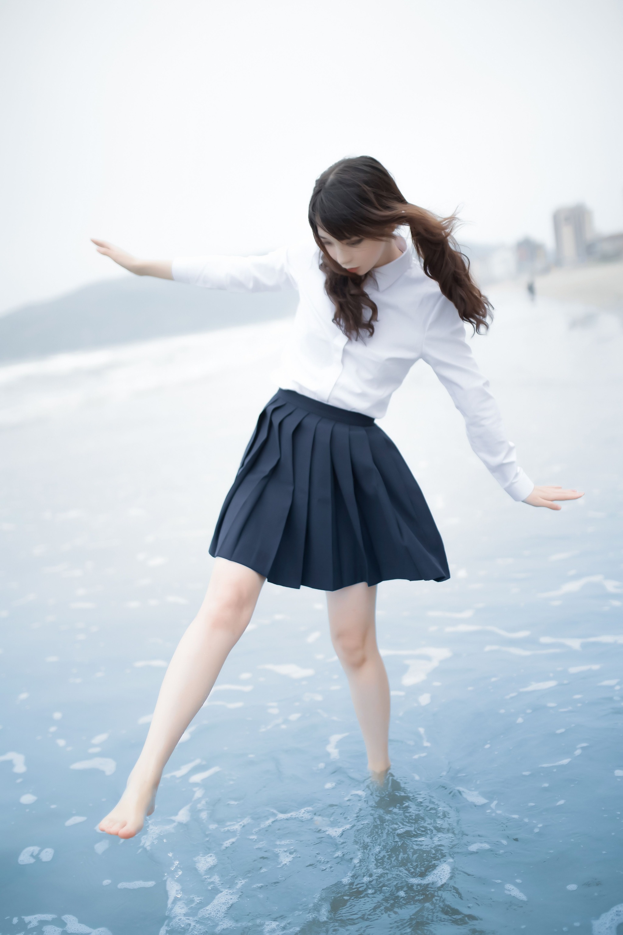 图片[1]-疯猫ss – NO.136 眠海歌-黑色JK制服-XikXak